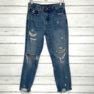 Abercrombie & Fitch Mom Jean Distressed Denim Size 28